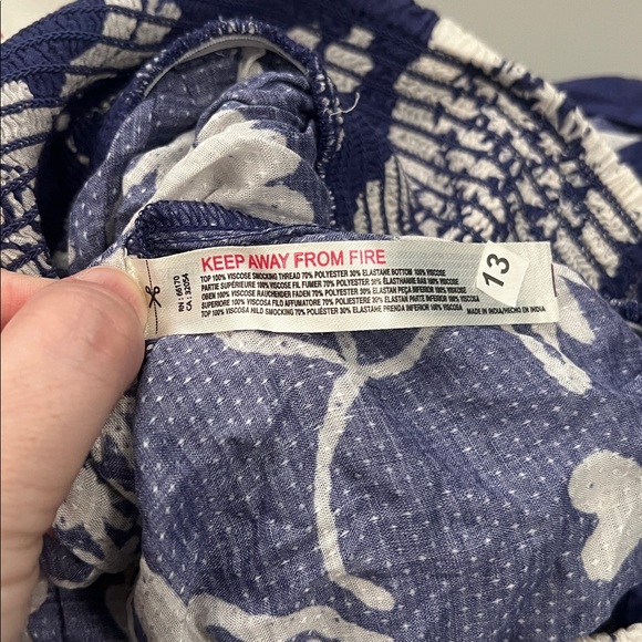 Anthropologie Blue Floral Casual Beach Wrap Pant Size Medium - Picture 7 of 7